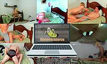 The shy babysitter gets her big ass pounded in doggystyle by stepfather.