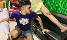 Beautiful Black Couple Hanif And Adori Engage In Passionate Anal Sex With Deepthroat And Cumshot