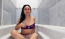 Latina Brunette Wets Her Panties