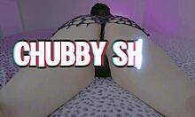 bbw miari mayas riding reverse cowgirl, chubby body shugs with a nice fat ass