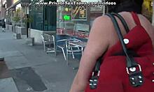 Sexy brunette girlfriend gets merciless doggy fuck outdoors before camera