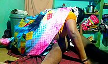 Aunty having flirtatious sex with her husband outdoors in public 😏