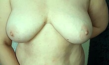 Girlfriend gives pedicure while neighbor enjoys private moment