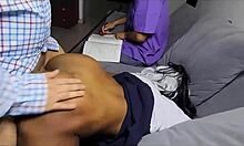 Latina Hijastra Seduces Hermanastro in Front of Abuelo