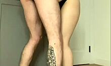 Girlfriend Fucks Friend Hard While Husband Showers. Licks His Ass Deeply In Femdom Assfucking