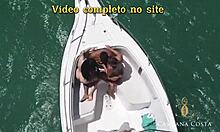 Young blonde gives blowjob and anal to captain's big cock