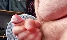 Chubby guy dildo and cumming compilation