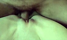 Watch her petite pussy getting filled with cum up close.