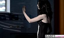 Hey, wanna see that nerdy blonde babe Nelly with glasses getting her ass pounded?