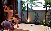 Whoa, shower turned into wild rimming and pegging cumshot fun! 😜