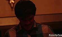 Wow, skinny blonde teen teasing first time sucking stepcronies!