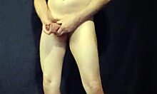 Gay guy strips down for a solo jerkoff session.