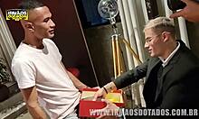 Secret Santa turned into wild gay orgy with double penetration!