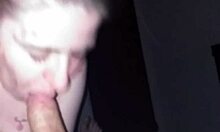 this blonde wife gives best deepthroat blowjob 😍