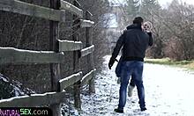 Euro Girlfriend Bounces Ecstatically