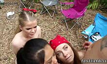 Old Man Savors Teen's Backside in Woodsy Adventure