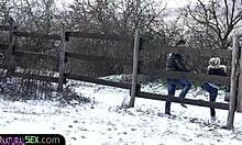 Euro Girlfriend Bounces Ecstatically