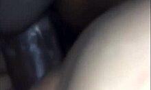 Milf fucks her hubby and sucks stranger's monster cock at home