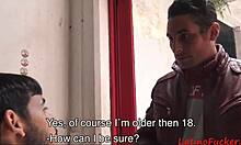 Fucking strangers at the new gay bar. Bent over for doggystyle anal and sucking cock. 🍆