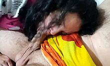 MATURE LATINA MILF GIVES HANDJOB AND BLOWJOB TO YOUNG COCK