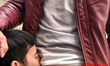 Fucking strangers at the new gay bar. Bent over for doggystyle anal and sucking cock. 🍆