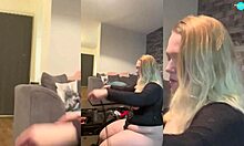 Naughty teen 18+ explores her shaved pussy with various toys at home