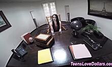 Teen pov rides black cock