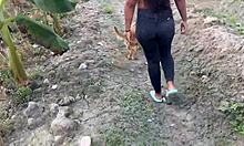 Peasant girl searching for flowers gets fucked in the forest by caretaker 😏