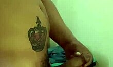 Andrus jerks off in his girlfriend's room while chatting casually