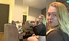 Naughty teen 18+ explores her shaved pussy with various toys at home