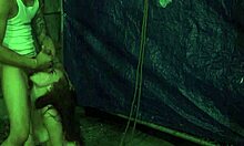 Anya Olsen in rough BDSM bondage outdoor public sex