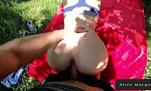 Yo, banging this beauty blonde in nature is unreal! Public nudity adds the thrill!