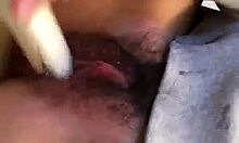 japanese girl touches her hairy pussy