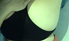 A mexican teen sucks and grabs nice asses in leggings at home.