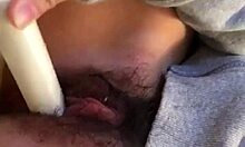 japanese girl touches her hairy pussy