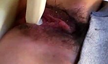 japanese girl touches her hairy pussy