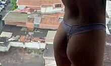 The nervous redhead latina sucks a monster cock eagerly