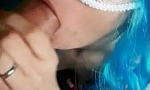 i watch my teen girlfriend devour this monster cock in a sloppy blowjob