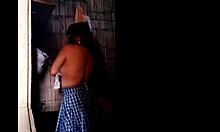 My neibor spies on me changin my uniform, I notic and seduc him