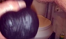 having fun with two huge dildos for anal play