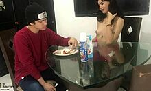 Totally horny munching on a dick with strawberry and cream part 1 💦🍓