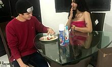 Totally horny munching on a dick with strawberry and cream part 1 💦🍓