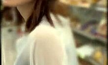 part1 cute young asian coworker sucks tits, blows cock, gets cumshot on face.