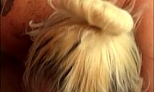 Mature milf with big tits sucks big black cock and gets facial.