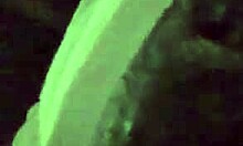 Ebony beauty's wet pussy squirts cum in close-up solo masturbation