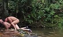 I joined this wild gay orgy on the riverbank, feeling the bareback passion.