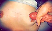 Intense slow motion cumshot on girlfriend's friend with monster cock.