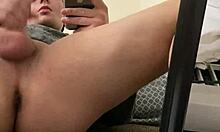 Sexy Frat Guy Joshuaaalewisss Strokes His Monster Cock in the Mirror and Cums Everywhere