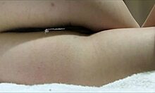 real pulsating wet pussy orgasm close-up with tampon inside. crossed legs cum hands-free during period craving hard sex