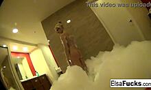 Elsa Jean Shows Off Her Small Tits And Pussy In Hotel Room